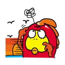 Kinpei whimsical red snapper 2 sticker #10153388