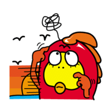 Kinpei whimsical red snapper 2 sticker #10153388