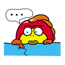 Kinpei whimsical red snapper 2 sticker #10153392