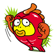 Kinpei whimsical red snapper 2 sticker #10153396