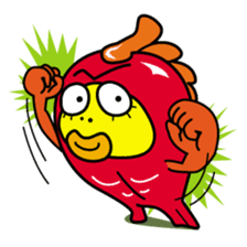 Kinpei whimsical red snapper 2 sticker #10153396