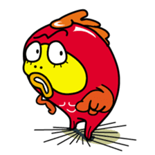 Kinpei whimsical red snapper 2 sticker #10153398