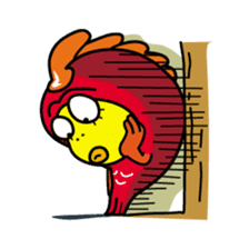 Kinpei whimsical red snapper 2 sticker #10153404