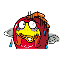 Kinpei whimsical red snapper 2 sticker #10153406