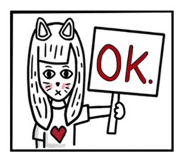 CAT GIRLFRIEND sticker #10153410