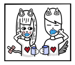 CAT GIRLFRIEND sticker #10153427