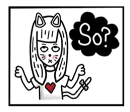 CAT GIRLFRIEND sticker #10153437