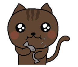 Chocolate Cat & Cream cat sticker #10153608