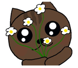 Chocolate Cat & Cream cat sticker #10153609