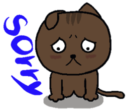 Chocolate Cat & Cream cat sticker #10153617