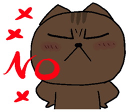 Chocolate Cat & Cream cat sticker #10153618