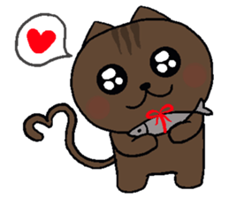 Chocolate Cat & Cream cat sticker #10153620