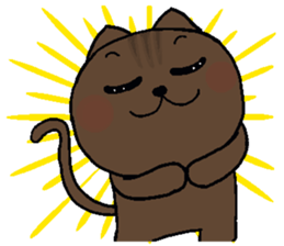 Chocolate Cat & Cream cat sticker #10153624