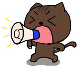 Chocolate Cat & Cream cat sticker #10153625