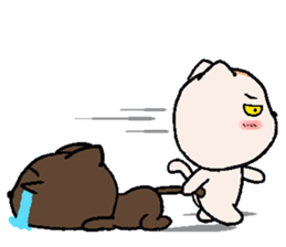 Chocolate Cat & Cream cat sticker #10153626