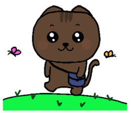 Chocolate Cat & Cream cat sticker #10153632