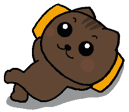 Chocolate Cat & Cream cat sticker #10153638