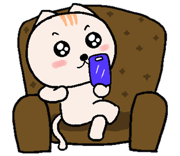 Chocolate Cat & Cream cat sticker #10153639