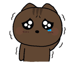 Chocolate Cat & Cream cat sticker #10153640