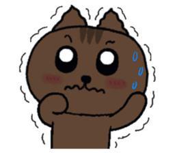 Chocolate Cat & Cream cat sticker #10153643