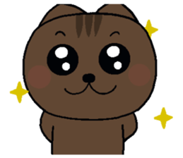 Chocolate Cat & Cream cat sticker #10153647