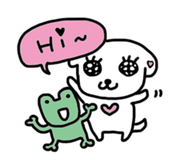 DOG AND FROG sticker #10153928