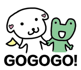 DOG AND FROG sticker #10153960