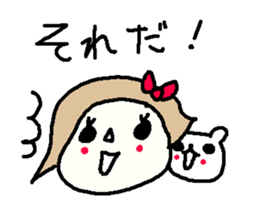 Cheer up Okappa and bear! sticker #10154894