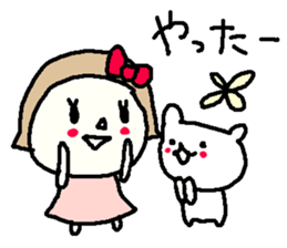 Cheer up Okappa and bear! sticker #10154925