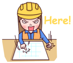 Woman contractor sticker #10155100