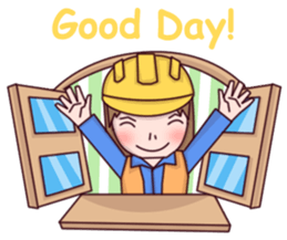 Woman contractor sticker #10155101