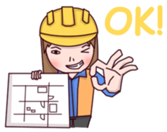 Woman contractor sticker #10155102