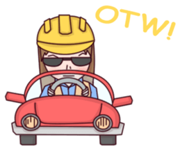 Woman contractor sticker #10155104