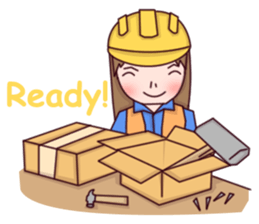 Woman contractor sticker #10155107