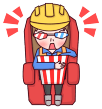 Woman contractor sticker #10155109