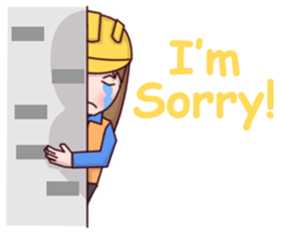 Woman contractor sticker #10155110