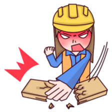 Woman contractor sticker #10155113