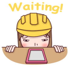 Woman contractor sticker #10155114