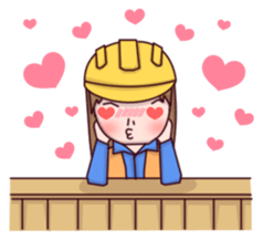 Woman contractor sticker #10155115