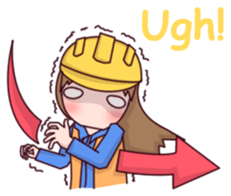 Woman contractor sticker #10155117