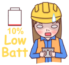 Woman contractor sticker #10155120