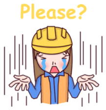 Woman contractor sticker #10155122