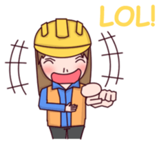 Woman contractor sticker #10155123