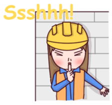 Woman contractor sticker #10155124