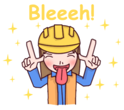 Woman contractor sticker #10155125