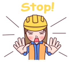 Woman contractor sticker #10155126