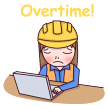 Woman contractor sticker #10155128