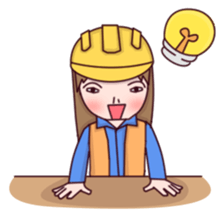 Woman contractor sticker #10155129