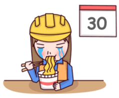 Woman contractor sticker #10155130