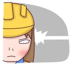 Woman contractor sticker #10155134